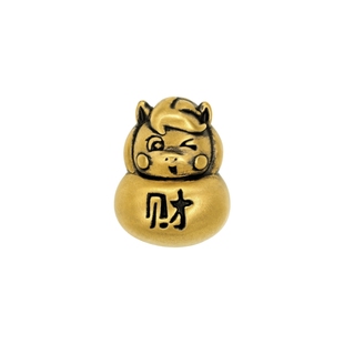 MONOLOGUE独白北纬三十度复古黄金生肖马转运珠配绳新年礼物