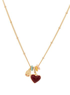 【红色白色项链】【双色爱心】