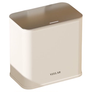 壁挂垃圾桶厨房专用免弯腰免打孔小号挂式带盖轻奢高档金属卫生桶