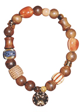 DUCO 心语多宝木珠虎眼石手串 原创设计小众高级感礼物 默叙