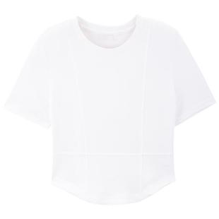 MB MindBridge2026春季拼接短袖T恤女士纯色设计感百搭短款上衣