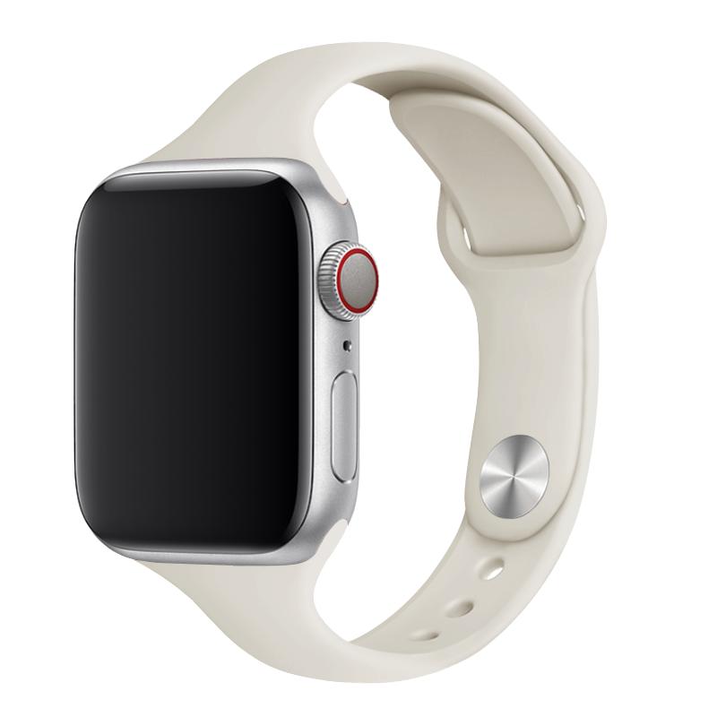 适用iwatch9表带apple watch表带小蛮腰硅胶S8表带7/6/5/4/3/2SE苹果手表运动表带44/40/41/45mm超细夏表带女