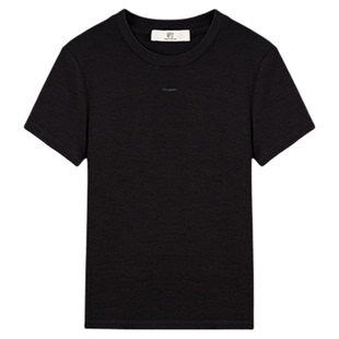 【商场同款】HPLY荷比俪2026春新款莱赛尔圆领修身短款短袖T恤