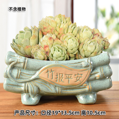 蝴蝶兰专用花盆中国风多肉花盆陶瓷创意发财树吊兰家用植物盆栽小