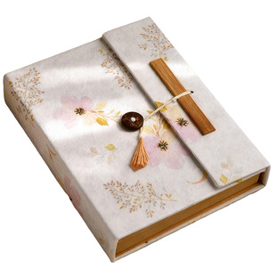 正版尼泊尔手工本现货diy素材材料包全套复古高颜值网红手账本空白植物手工礼物送男友生日礼物笔记本包装盒