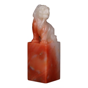 西泠印社寿山水洞高山石《古兽钮》高端私人石材定刻手工刻字印章篆刻藏书章闲章书法书画|孤品章