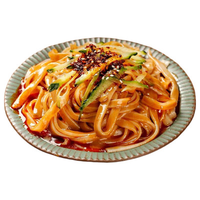 鲜米皮凉皮开袋即食310g袋麻酱红油速食宿舍方便食品免煮健康凉拌