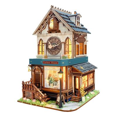 西西弗鲸空布谷鸟小屋木质拼装