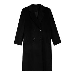 MULVAN 【现货5折】夹棉毛呢外套女长款冬季韩版气质呢子大衣