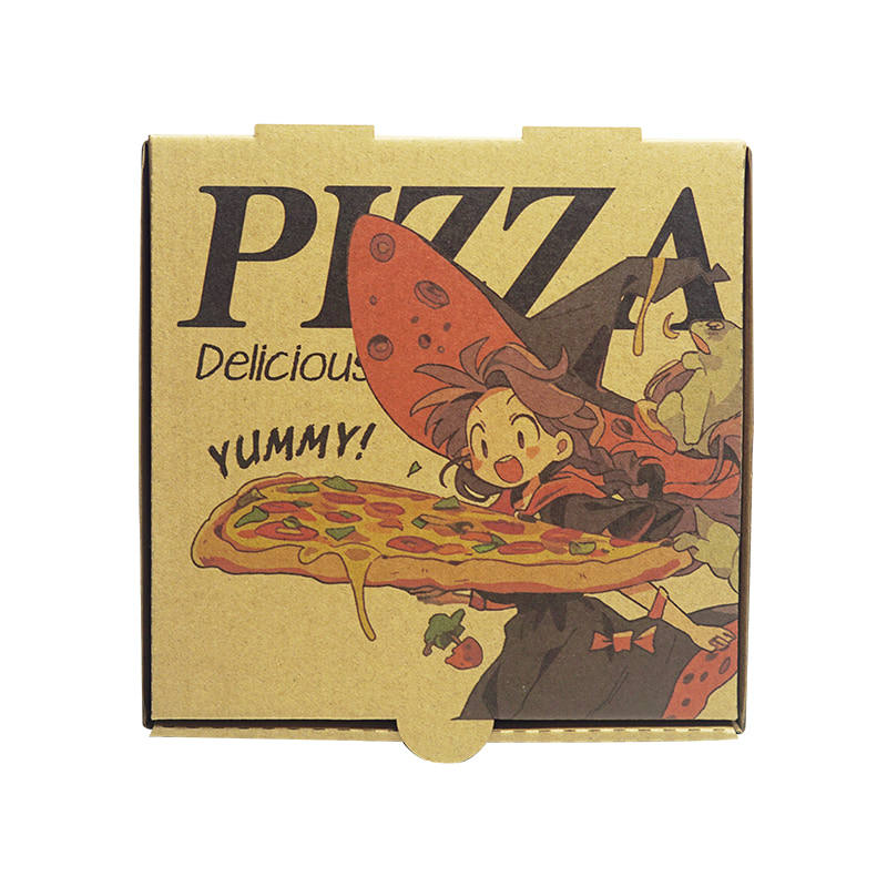 魔女商用披萨盒子比萨pizza打包外卖一次性包装7/8/9/10/12寸新品