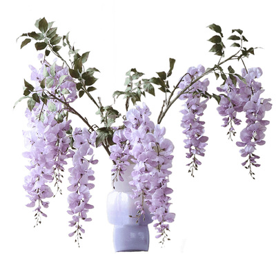 米子家居法式紫藤花仿真花高级感