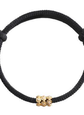 雪花转运珠925纯银手链女男款串珠手绳情侣上岸编织diy珠子绳珠珠