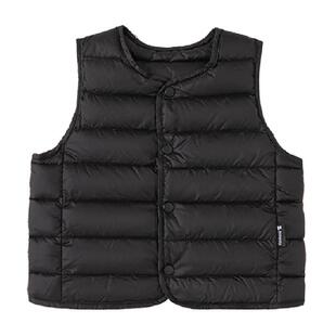 INSbobo儿童羽绒服轻薄女童马甲秋冬款男童背心坎肩白鸭绒内胆
