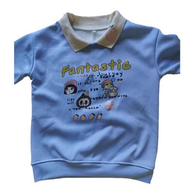 翻领卫衣春秋精棉梳长袖上衣洋气