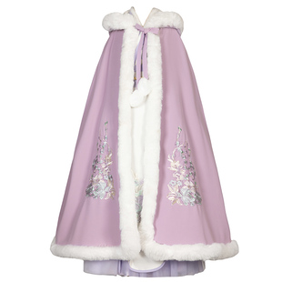 女童汉服披风秋冬国风儿童斗篷加厚外出防风披肩冬季女孩保暖外套