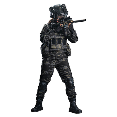 儿童迷彩服套装男女童款户外战术特种兵长袖军训表演衣服生日礼物