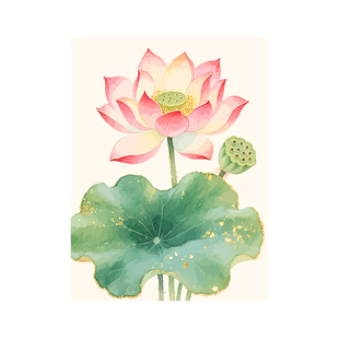 荷花数字油画diy填充色自己涂莲花廉洁手工作品丙烯摆件装饰挂画