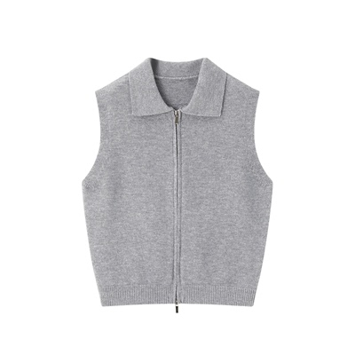 XWI欣未老钱风知识分子针织马甲外套女2025秋冬季无袖针织衫上衣