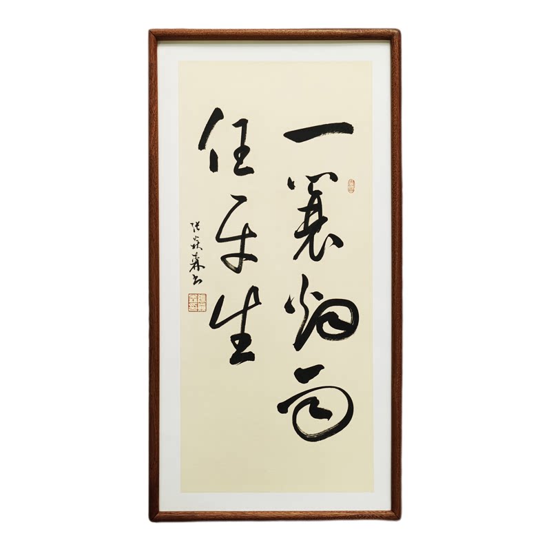 手写书法真迹 一蓑烟雨任平生 侘寂风禅意字画书房客厅中式挂画