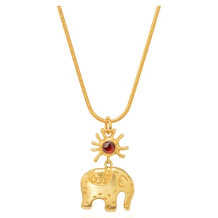 【新年送礼】吴昕同款原创正品Neverfar象阳而生石榴石项链女好运