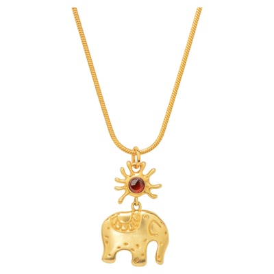 【立享9折】吴昕同款原创正品Neverfar象阳而生石榴石项链女