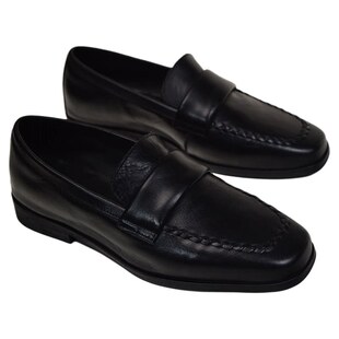 复古风黑色真皮乐福鞋女百搭JK制服鞋一脚蹬平底单鞋261027