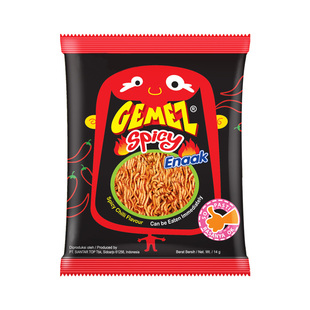 印尼进口零食 Gemez Enaak 小鸡烧烤鸡肉味干脆面点心面方便面16g