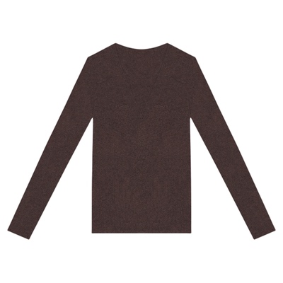 古月大V领慵懒定染纱线针织衫