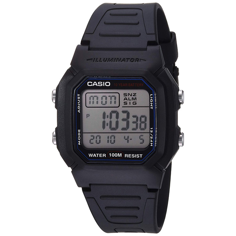 卡西欧手表CASIO W-800H-1A 黑色复古户外运动休闲防水电子表
