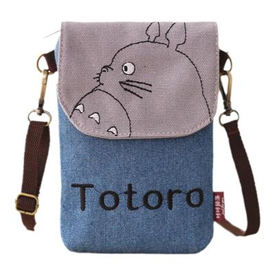 卡通手拎两用学生帆布单肩手机包