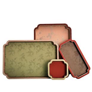 珠宝展示盘陈列收纳盒拍照高级感饰品首饰托盘中式翡翠文玩看货盘