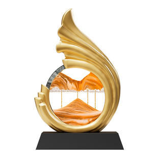 风生水起流沙画酒柜装饰摆件高级感客厅办公室工艺品乔迁新居礼物