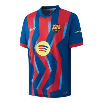 Nike/耐克正品2025男士套头拼接运动足球比赛透气短袖FZ1304-432