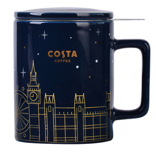 6折costa陶瓷杯咖啡简史茶滤杯简约茶杯成人马克杯办公水杯礼盒装