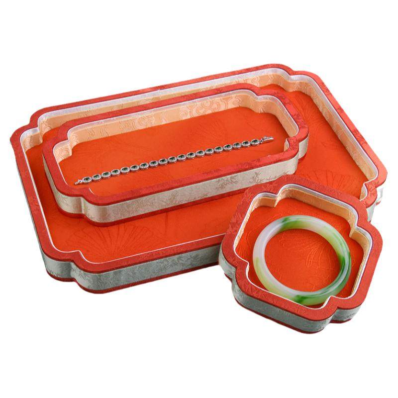 中式宫廷风首饰展示盘古风文玩手串珠宝托盘饰品收纳玉器看货摆盘
