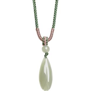 周六福旗舰店珠宝玉石吊坠男女和田玉青玉玉坠挂件送人新年礼物