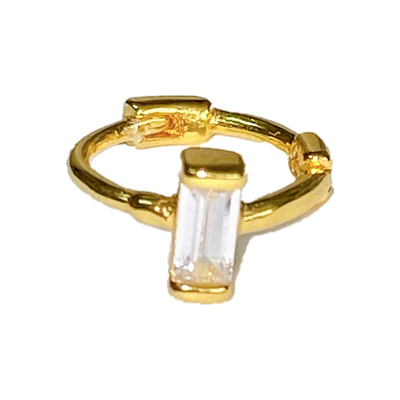 几何耳环一字耳扣百搭ins925纯银