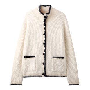 PENNYPENG 围炉听雪 秋冬新款轻盈保暖慵懒风针织羊毛长袖开衫