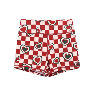 HARDSHIP|红绿格 crossfit中强度训练裤 红绿格子透气女子花花裤