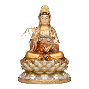 观音佛像观世音菩萨家用款供奉南海普陀山纯全铜像东来紫娑婆三圣
