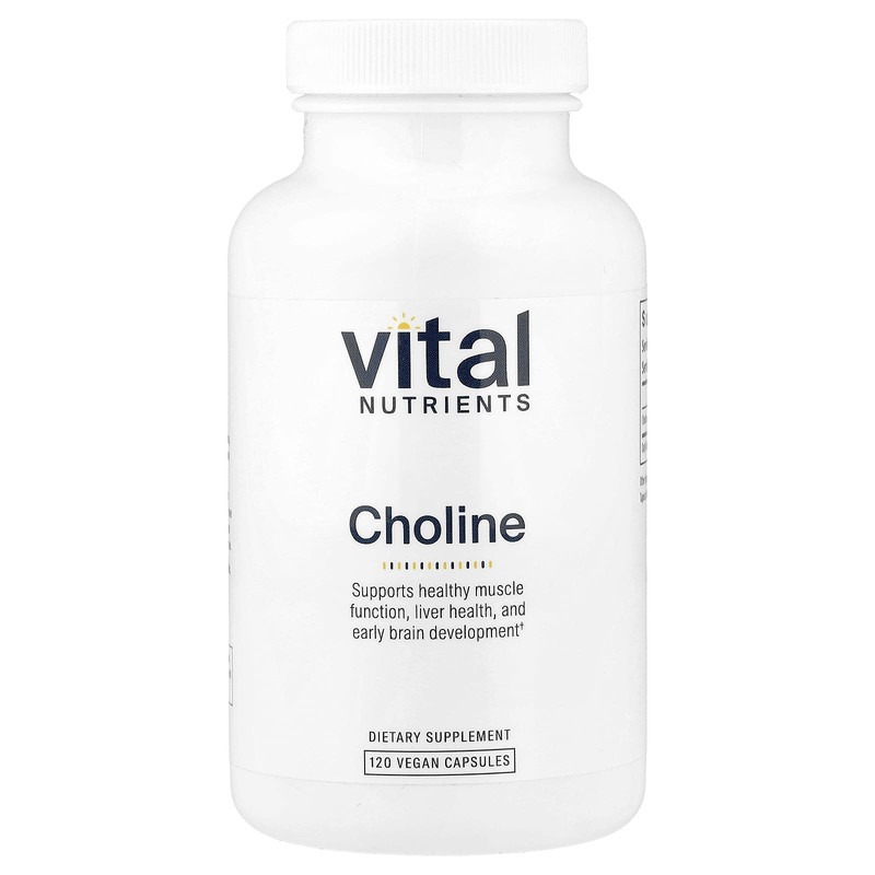 Vital Nutrients,胆碱,550 毫克,120 粒全素胶囊(每粒胶囊 275