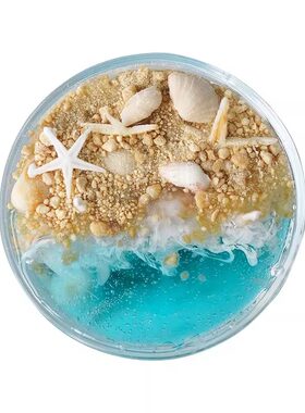 海洋沙滩香薰蜡烛杯材料包送教程