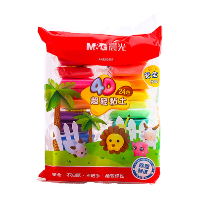 晨光超轻粘土橡皮泥袋装学生36色
