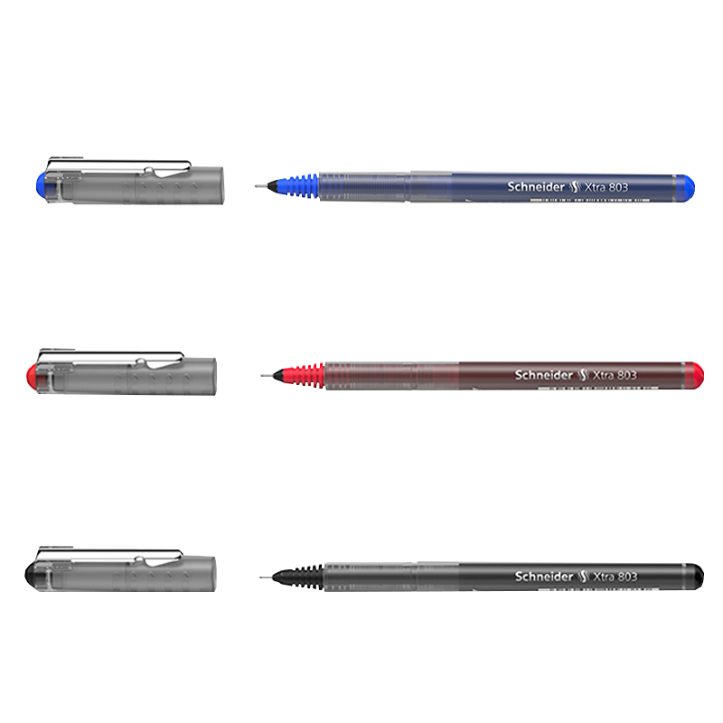 买2支多省包邮德国进口施耐德803 805 823中性笔水笔825防水速干学生专用办公直液式走珠笔0.5黑笔高颜值签字