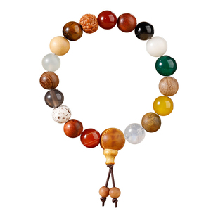 杭州灵隐正品十八籽手串18子白玉菩提多宝佛珠盘玩文玩情侣手链