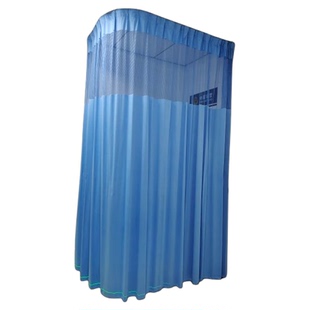 医院用窗帘隔断帘美容院养身馆隔帘诊所床位拉帘L型U型医用帘定制