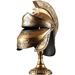 欧式复古铁艺头盔摆件战盔模型武士盔甲酒吧餐厅装饰品软装小道具
