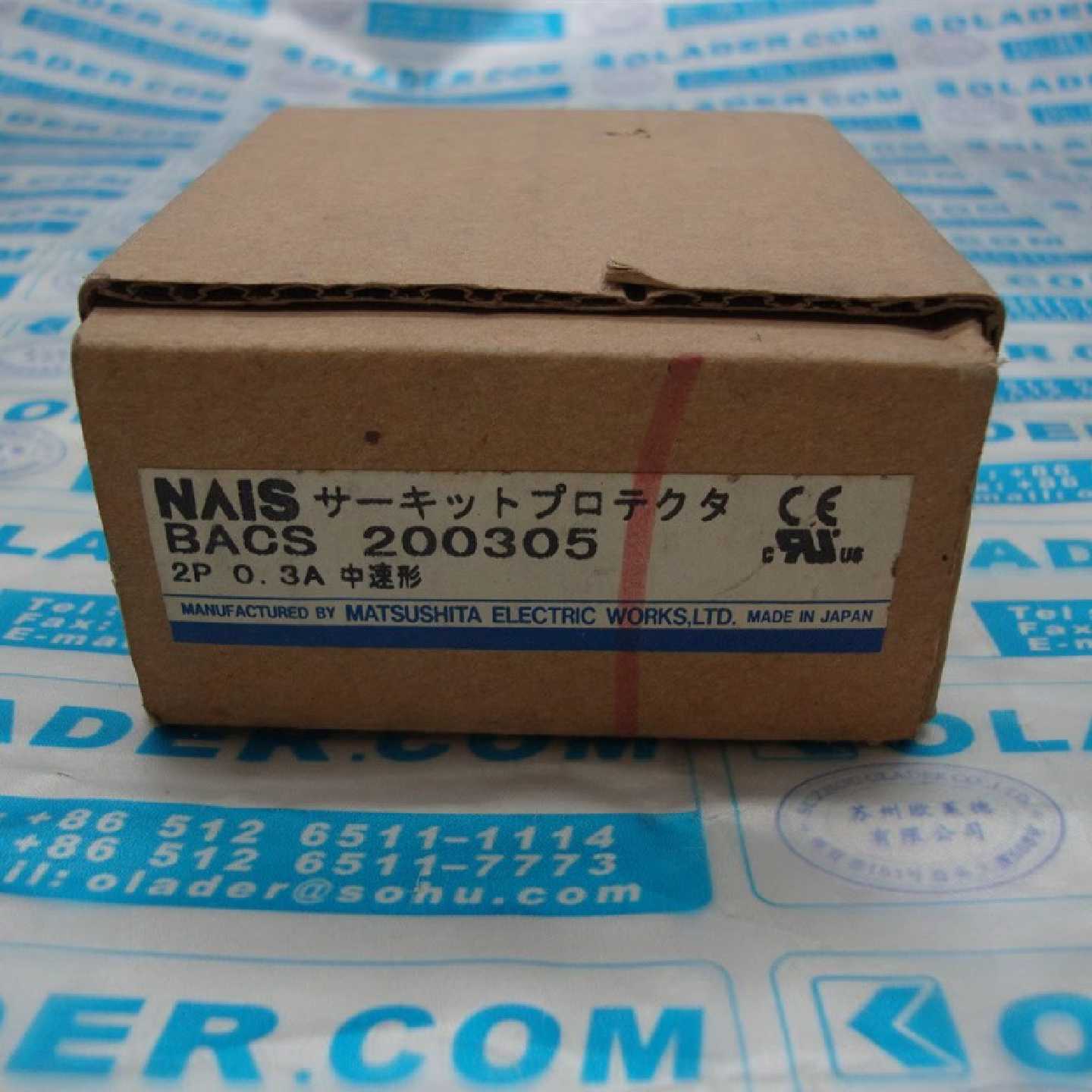 议价MATSUSHITA BACS200305 2P 0.3A NAIS设备保护断路器 BACS20