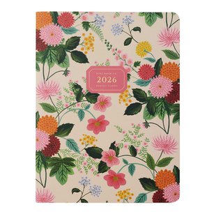 美国Rifle Paper Co. 2026年日程本计划手账本线圈硬面彩绘日记本