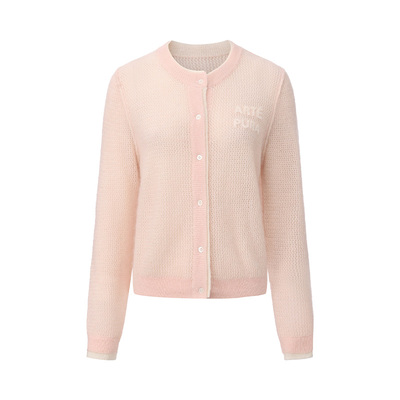 ARTEPURA学院风圆领毛织开衫女